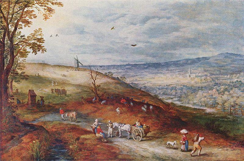 Jan Brueghel The Elder Landschaft mit Windmehle china oil painting image